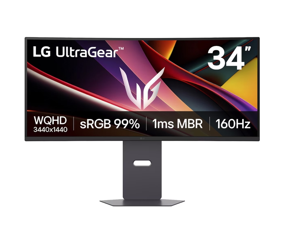 LG 34G600A-B UltraGear Monitor 34 Curved VA 1ms 160Hz HDR10 WQHD FreeSync G-SYNC HDMI DP Speakers Adjustable Black
