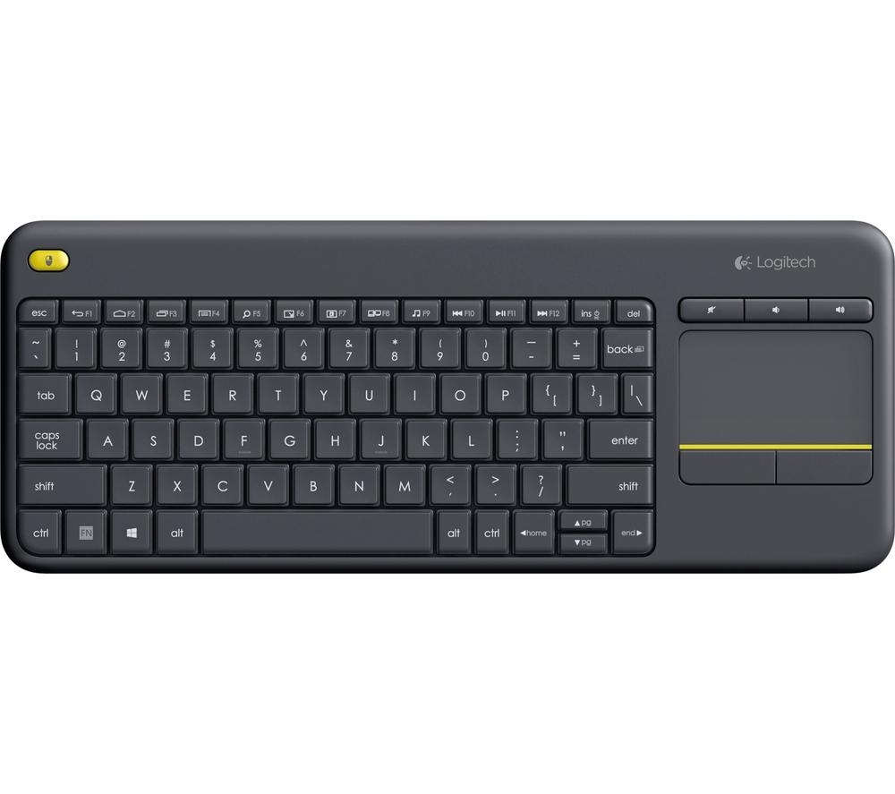 Клавиатура Logitech Wireless Touch Keyboard K400 Plus Black