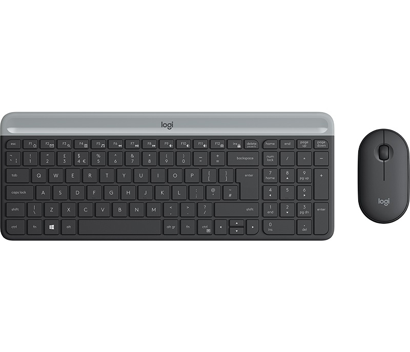 Безжична Клавиатура и мишка Logitech Slim MK470 - GRAPHITE