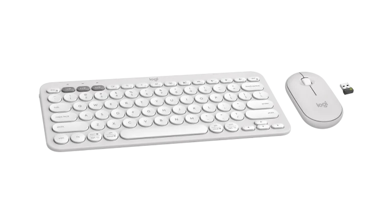 Keyboard Logitech Pebble 2 Combo - TONAL WHITE