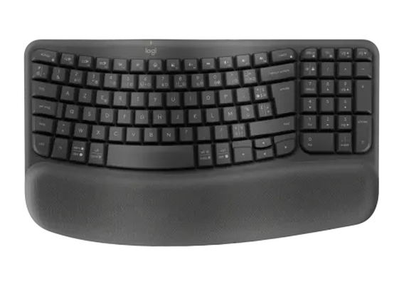 Wireless keyboard Logitech Wave Keys ergonomic – GRAPHITE