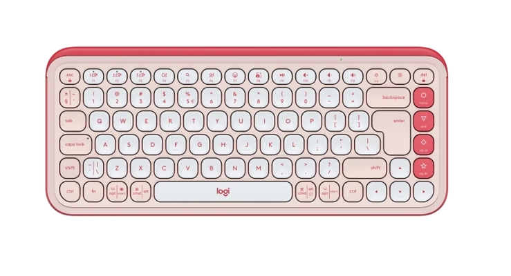 Keyboard Logitech Pop Icon Keys - Rose - US INTL - BT - N/A - INTNL-973