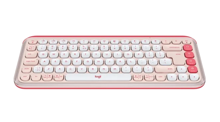 Keyboard Logitech Pop Icon Keys - Rose - US INTL - BT - N/A - INTNL-973