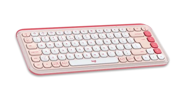Keyboard Logitech Pop Icon Keys - Rose - US INTL - BT - N/A - INTNL-973