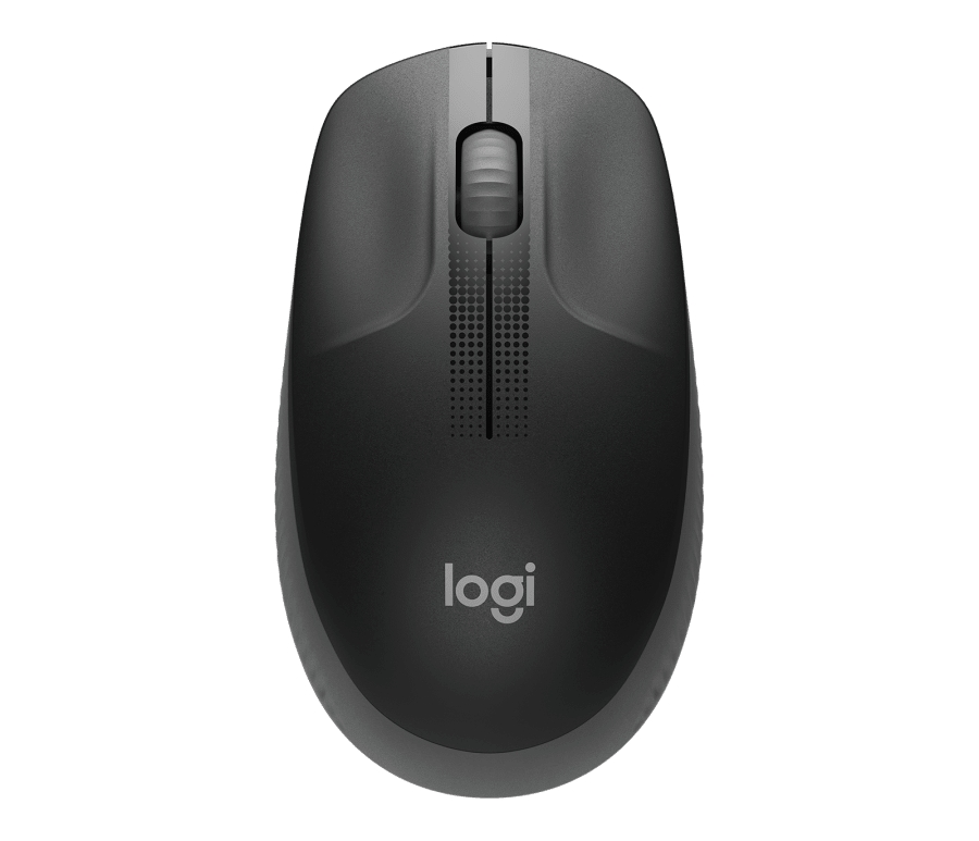 Wireless mouse logitech m190 full-size - charcoal