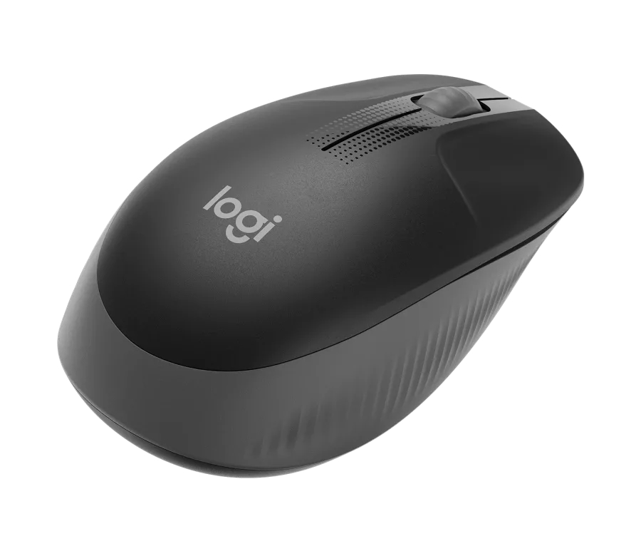 Wireless mouse logitech m190 full-size - charcoal