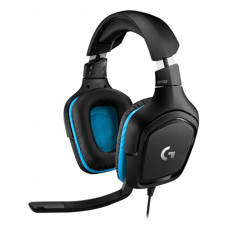 Гейминг слушалки Logitech G432 Surround, 50mm Drivers, Black