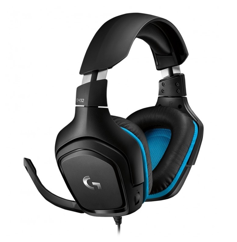 Гейминг слушалки Logitech G432 Surround, 50mm Drivers, Black