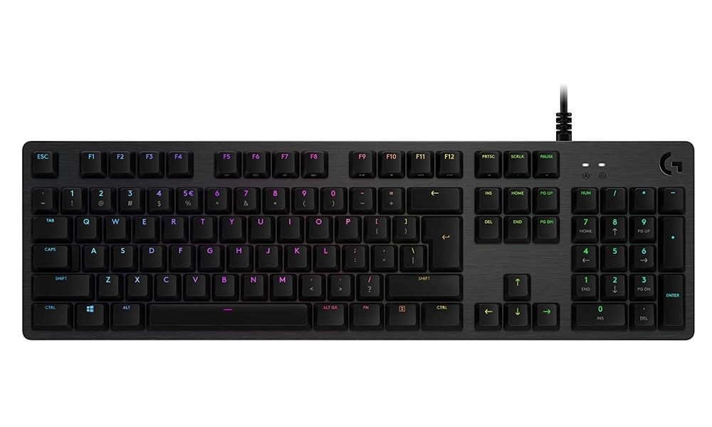 Gaming keyboard logitech g512, black carbon brown