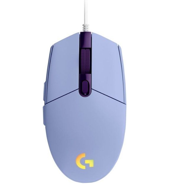Gaming mouse logitech g102, lightsync rgb, 8000 dpi, lilac