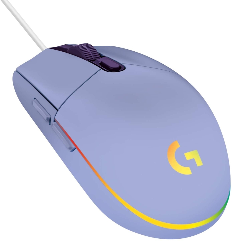 Gaming mouse logitech g102, lightsync rgb, 8000 dpi, lilac
