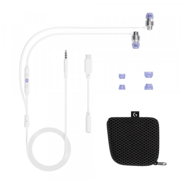 Гейминг слушалки Logitech G333, Cable Management, White