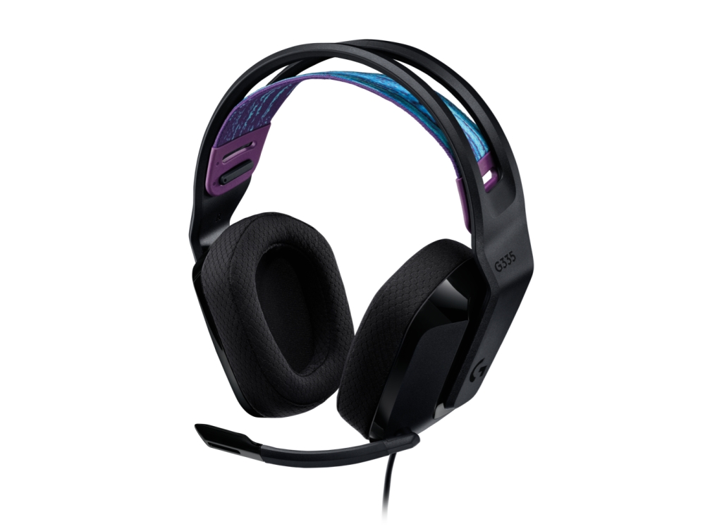 Gaming слушалки Logitech G335 40 mm, Black