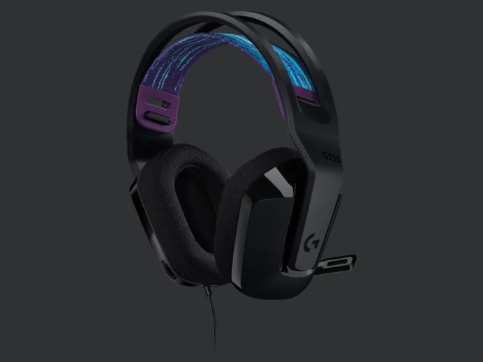 Gaming слушалки Logitech G335 40 mm, Black