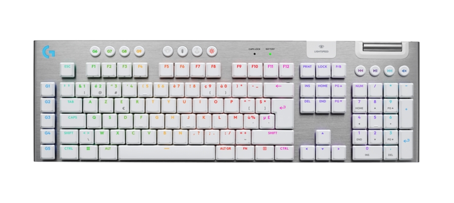 Gaming keyboard Logitech G915 X LIGHTSPEED Wireless Gaming Keyboard - WHITE - US INT`L