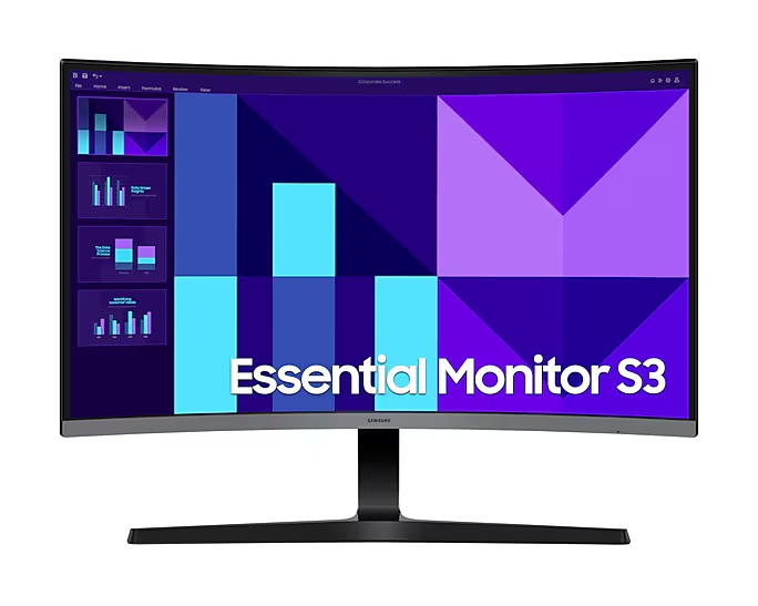 Монитор Samsung 27D392 27 Curved VA 1920x1080 4ms 100Hz D-Sub HDMI Черен