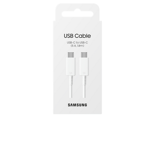 Кабел Samsung USB-C to USB-C 1.8m 5A бял