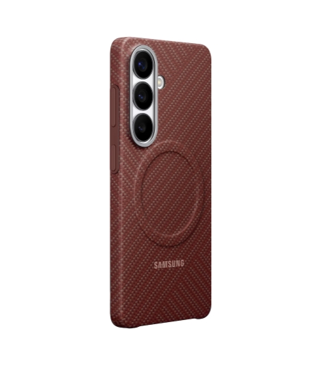Калъф Samsung S26 Carbon Magnet Case коралово червен