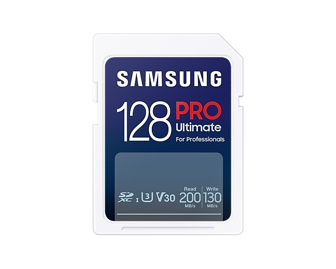 Memory Card Samsung 128GB SD PRO Ultimate USB Reader U3 V30 200MB/s read 130MB/s write