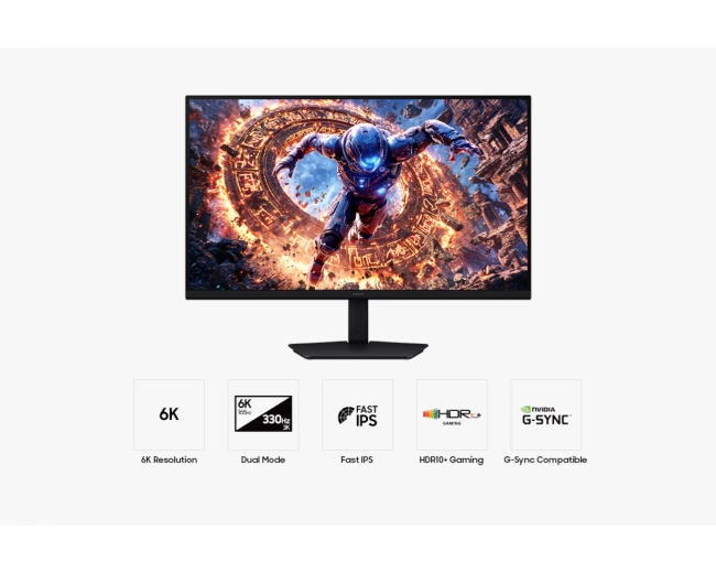 Монитор Samsung Odyssey IPS G8 LS32HG802SU, 32 6K, 165Hz, 1 ms, Black