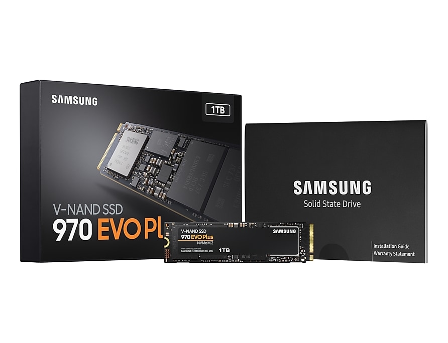 Вътрешен SSD Samsung SSD 970 EVO Plus 1 TB M.2, 1 GB DDR4