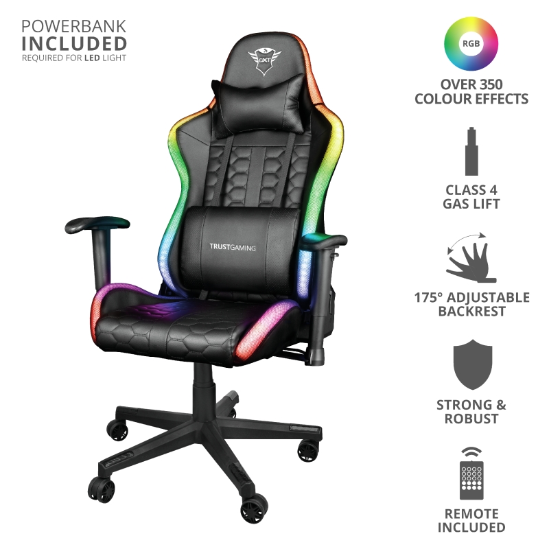 Gaming chair trust gxt 716 rizza rgb led