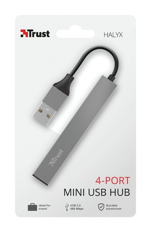 USB хъб TRUST Halyx 4-Portmini USB Hub
