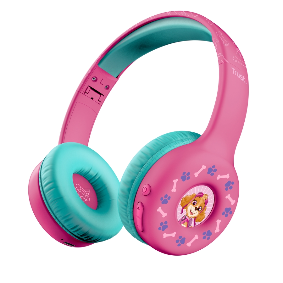 Headphones Trust Nouna Wireless Paw Patrol, pink kids headphonesimage.jpg