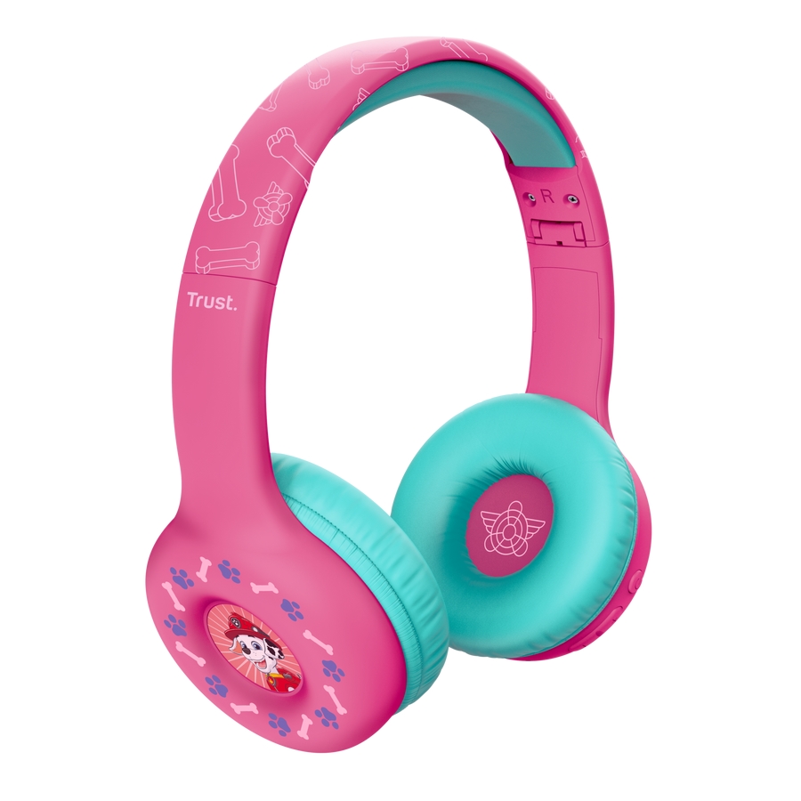 Headphones Trust Nouna Wireless Paw Patrol, pink kids headphonesimage.jpg