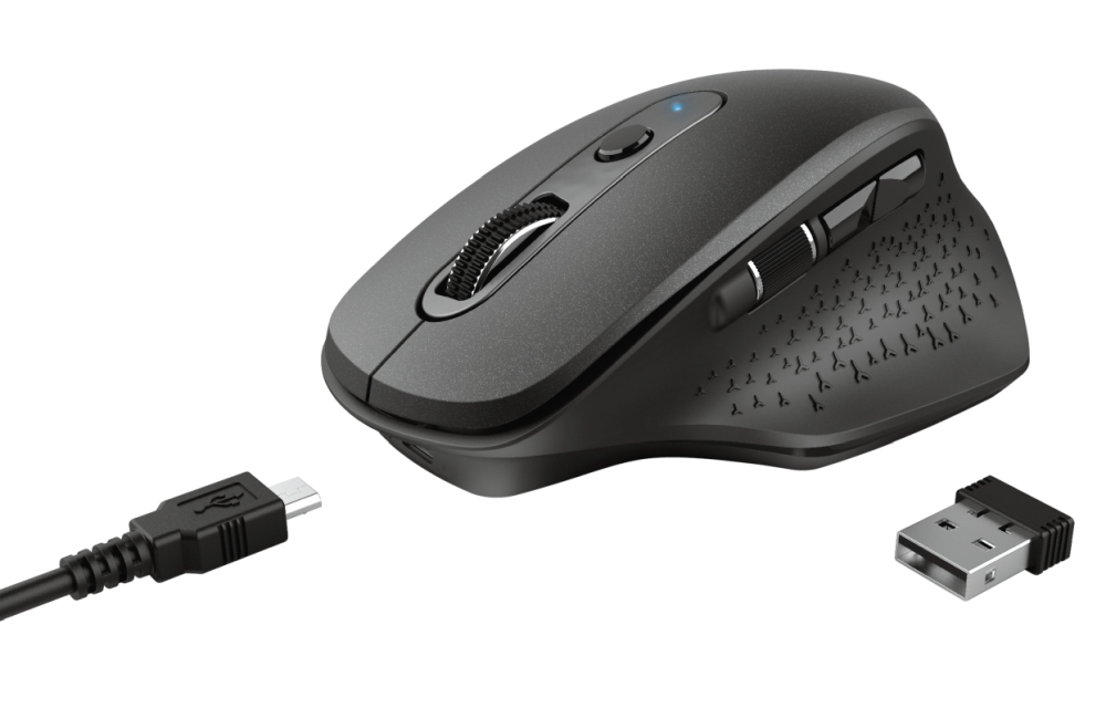 Wireless mouse trust ozaa rechargeable black