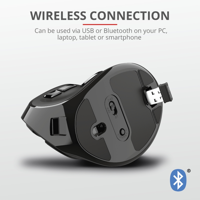 Wireless mouse trust voxx ergonomic rechargeable