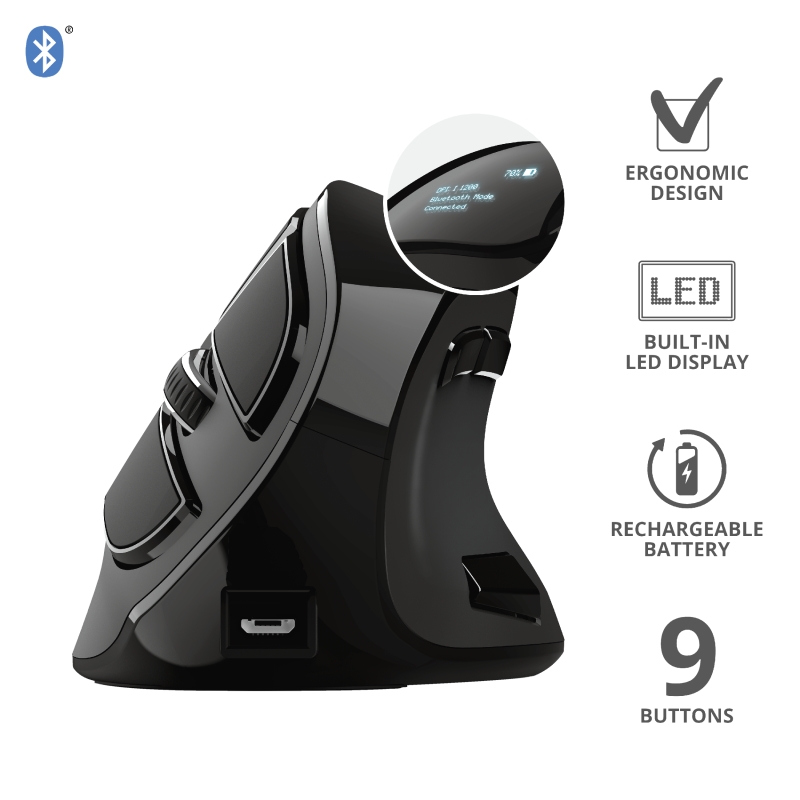Wireless mouse trust voxx ergonomic rechargeable