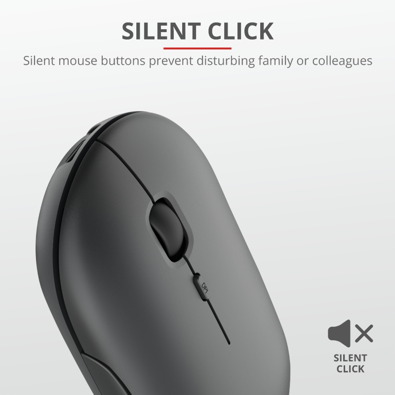 Wireless mouse trust puck bt rechargeable black