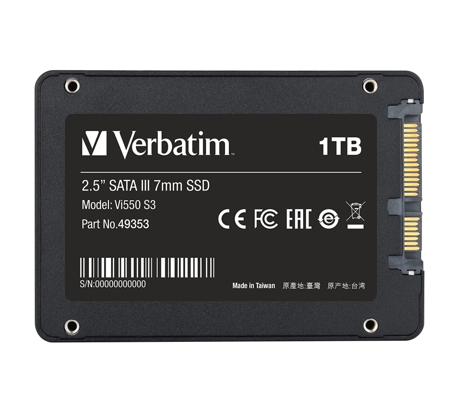 External SSD Verbatim Vi550 S3 2.5 SATA III 7mm SSD 1TB