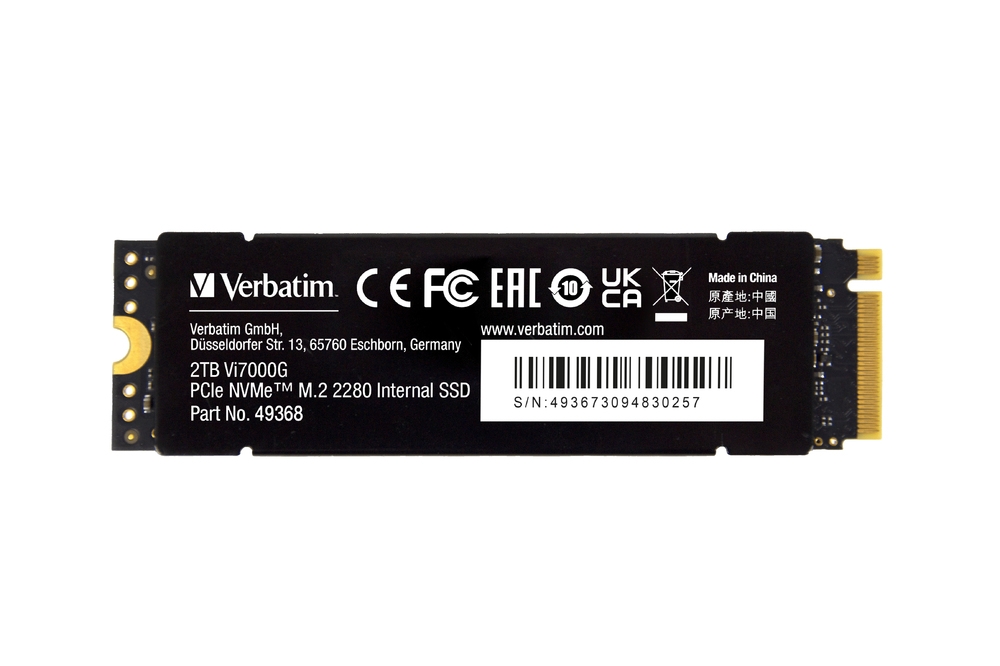 Външен SSD Verbatim Vi7000G Internal PCIe NVMe M.2 SSD 2TB