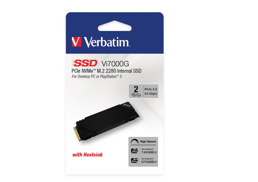 Външен SSD Verbatim Vi7000G Internal PCIe NVMe M.2 SSD 2TB