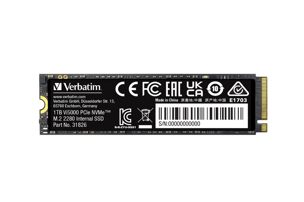 Вътрешен SSD Verbatim Vi5000 Internal PCIe NVMe M.2 SSD 1TB