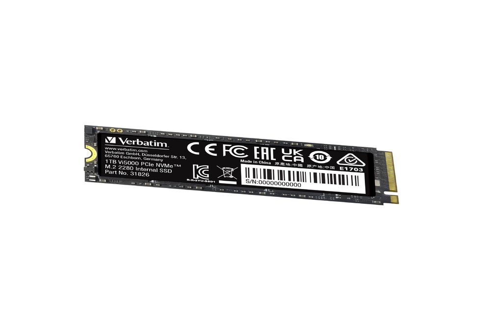 Вътрешен SSD Verbatim Vi5000 Internal PCIe NVMe M.2 SSD 1TB