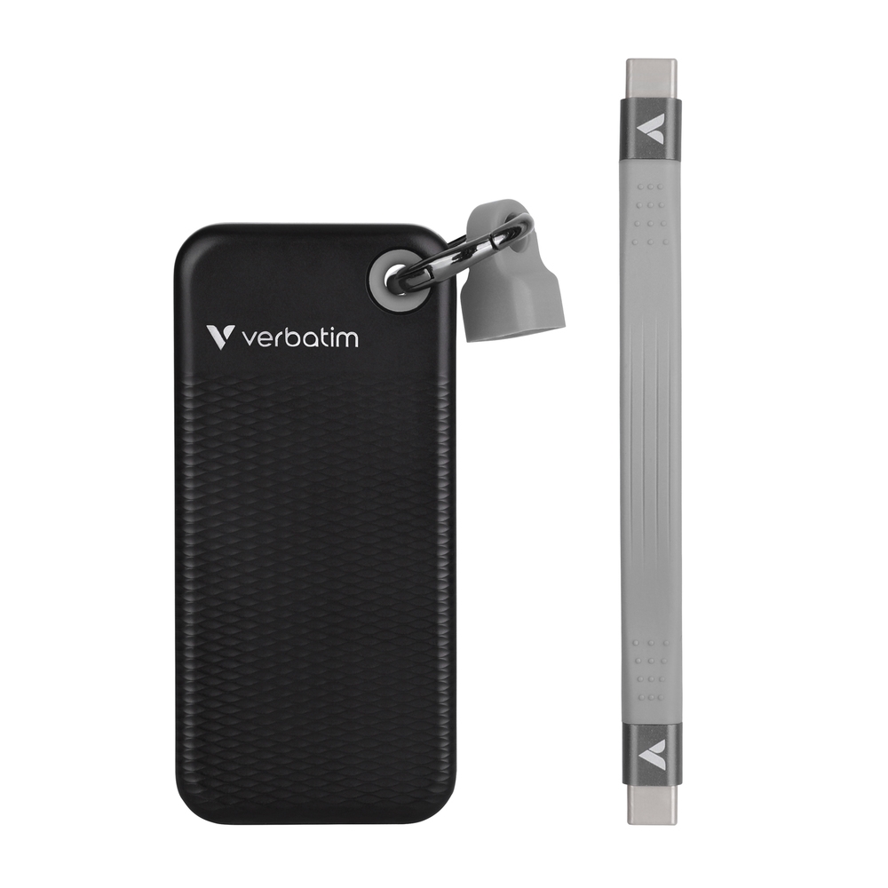 Твърд диск SSD Verbatim Pocket SSD USB 3.2 Gen 2 1TB Black/Grey