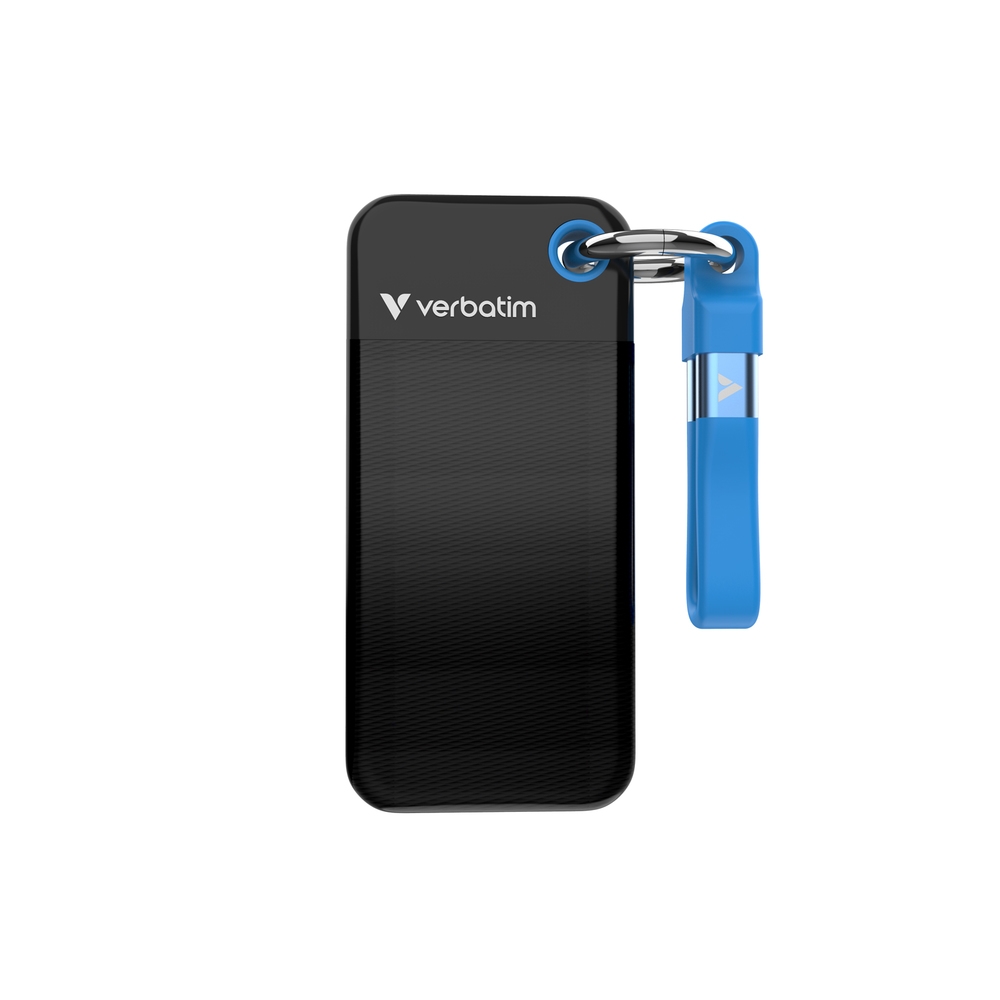 Твърд диск SSD Verbatim Pocket SSD USB 3.2 Gen 2 1TB Black/Blue