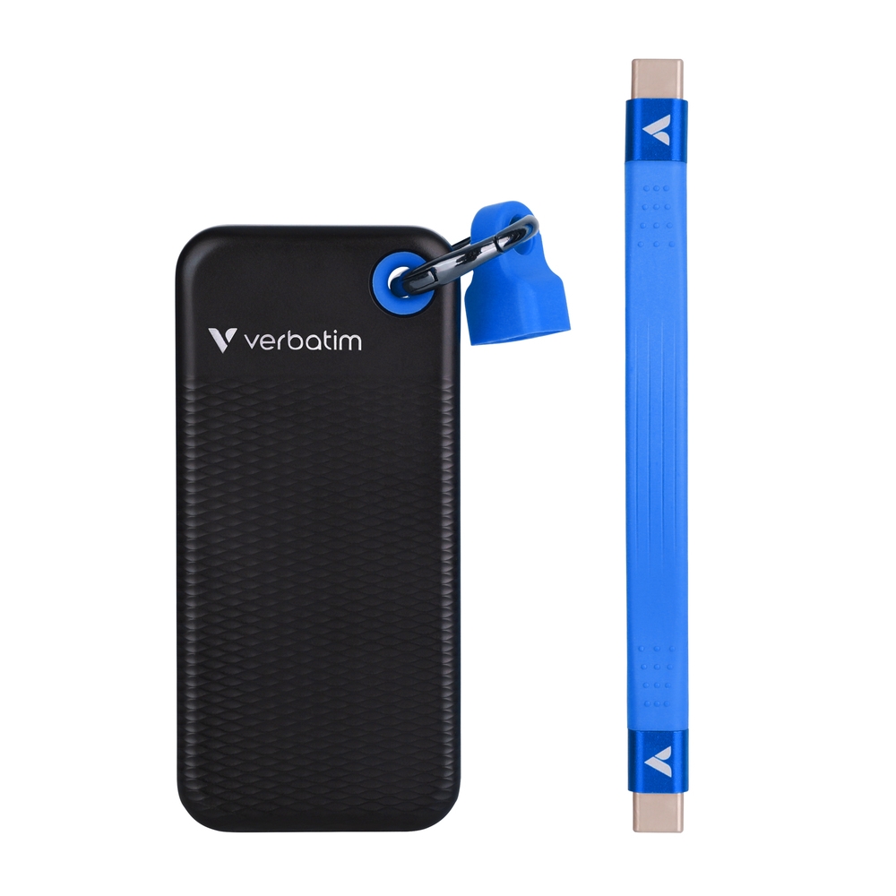 Твърд диск SSD Verbatim Pocket SSD USB 3.2 Gen 2 1TB Black/Blue