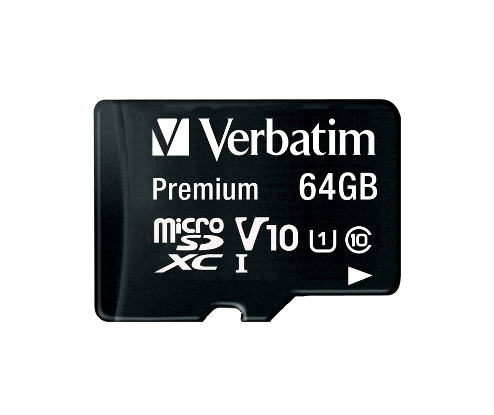 Карта памет Verbatim micro SDXC 64GB Class 10 (Incl. Adaptor)