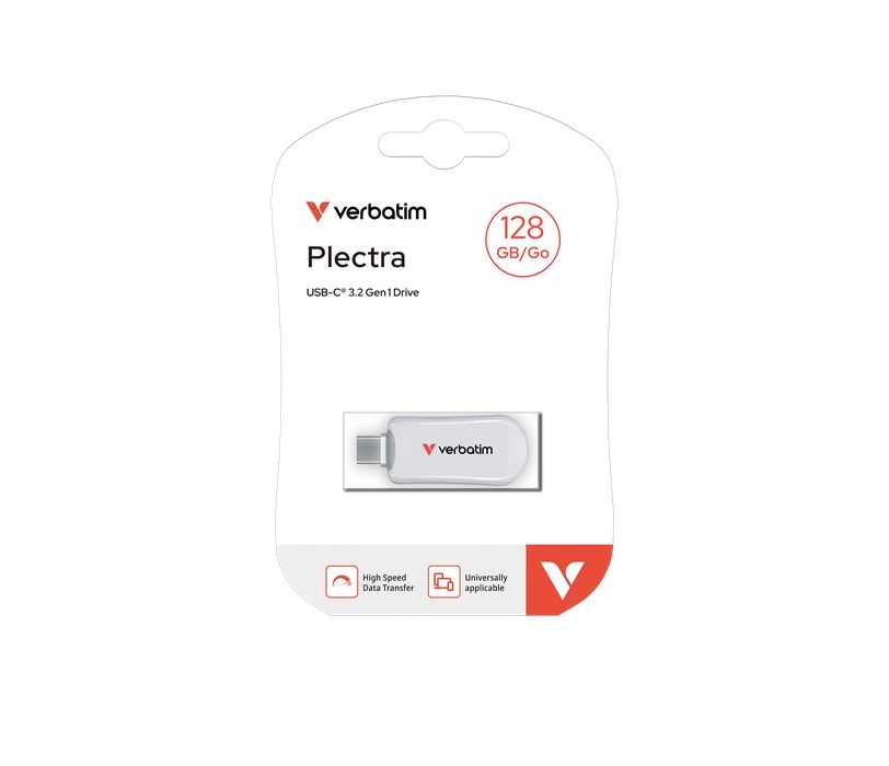 USB памет Verbatim Plectra USB-C Flash Drive White 128GB