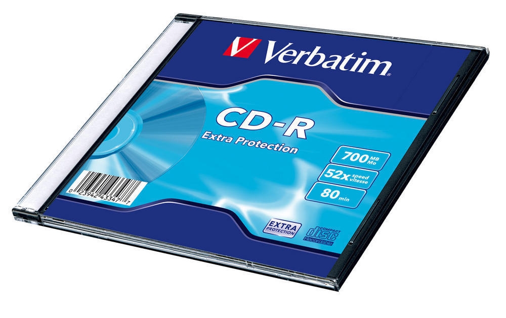 Диск Verbatim CD-R 52X SC SINGLE WRAP 700MB EXTRA PROTECTION