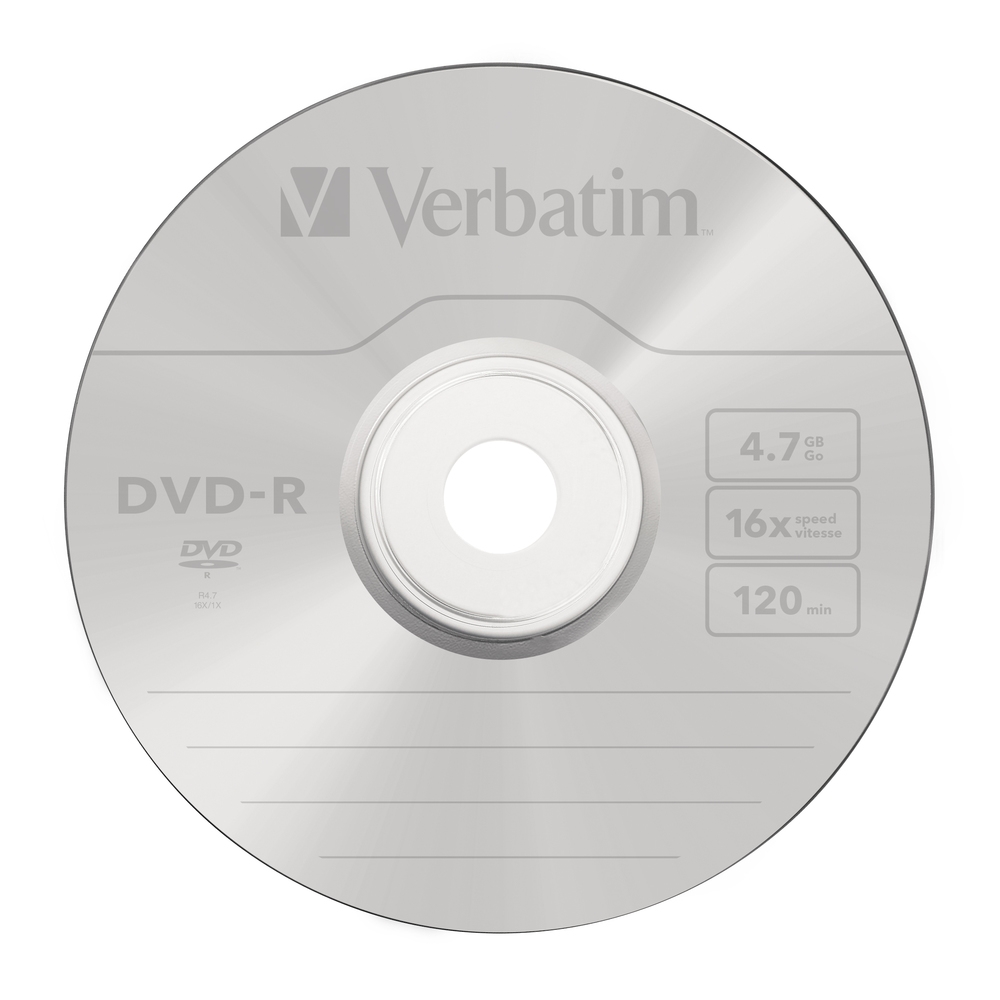Verbatim DVD-R AZO 4.7GB 16X MATT SILVER SURFACE (5 PACK)