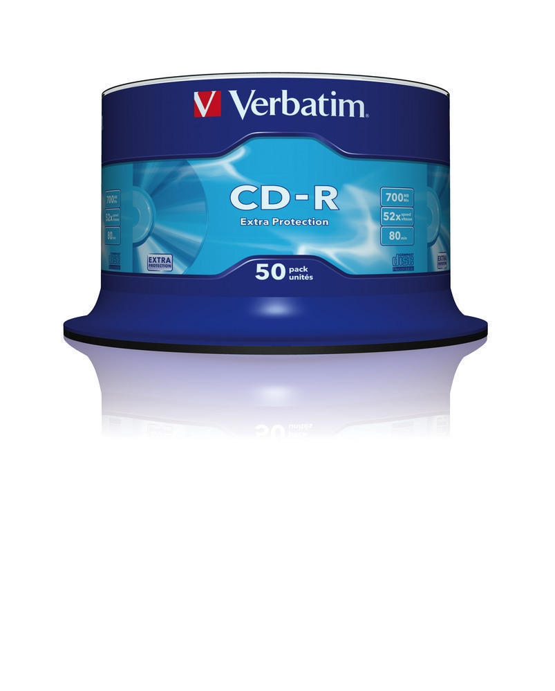 Дискове Verbatim CD-R 700MB 52X EXTRA PROTECTION SURFACE (50 PACK)