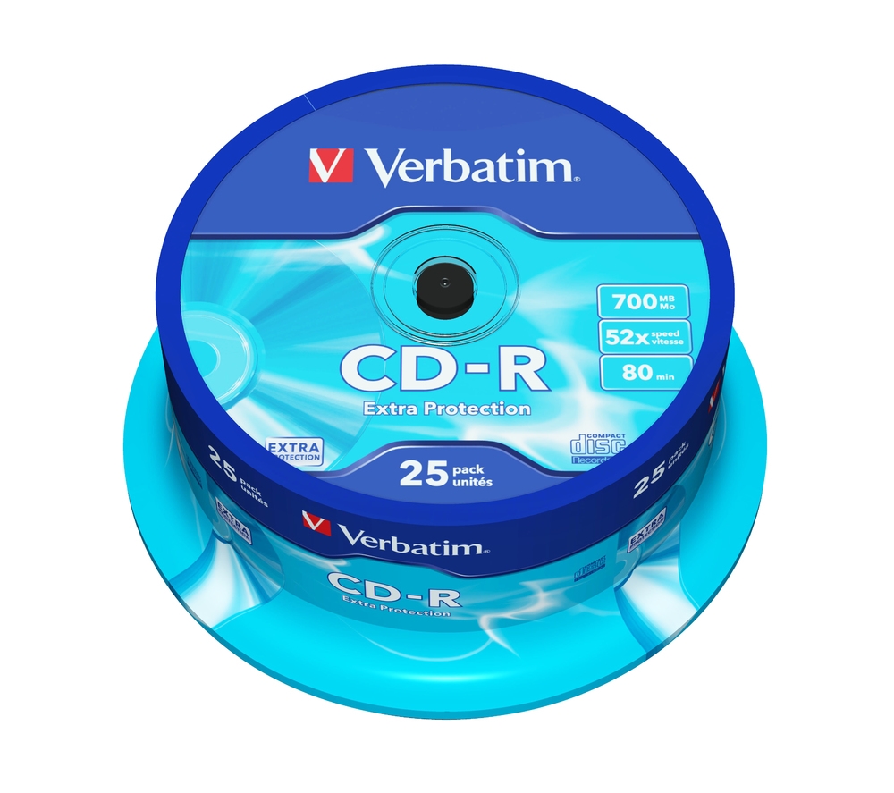 Дискове Verbatim CD-R 700MB 52X EXTRA PROTECTION SURFACE (25 PACK)