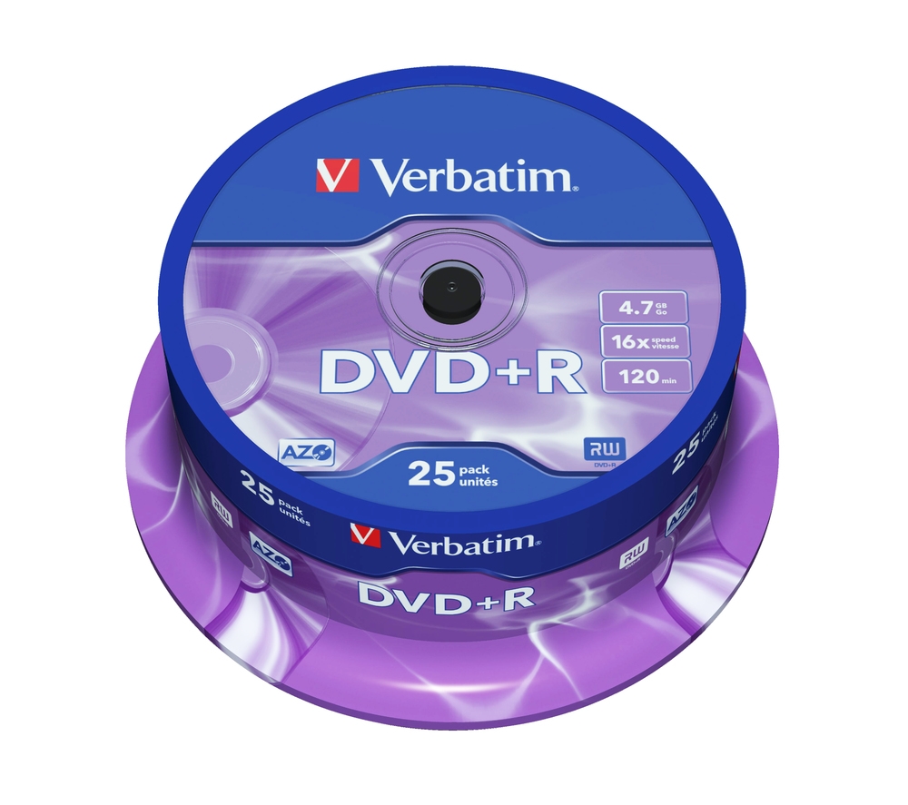 Дискове Verbatim DVD+R AZO 4.7GB 16X MATT SILVER SURFACE (25 PACK)