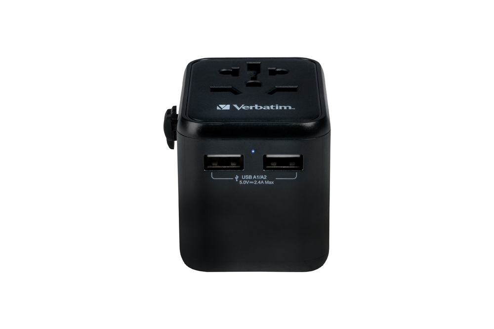 Адаптер Verbatim UTA-01 Universal Travel Adapter 2xUSB-A ports