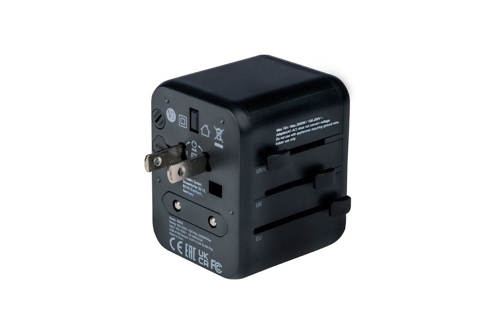 Адаптер Verbatim UTA-01 Universal Travel Adapter 2xUSB-A ports